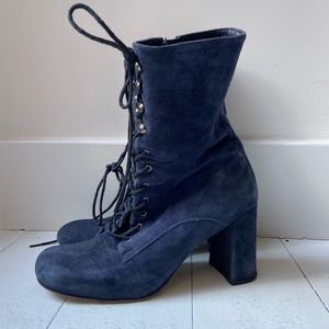 Maryam Nassir Zadeh Lace up suede boots